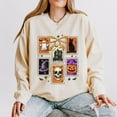 thumbnail image 1 of Coquette Halloween Stamps - Women's Lightweight Garment Dyed Sweatshirt, 1 of 17