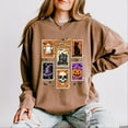 thumbnail image 1 of Coquette Halloween Stamps - Women's Lightweight Garment Dyed Sweatshirt, 1 of 17