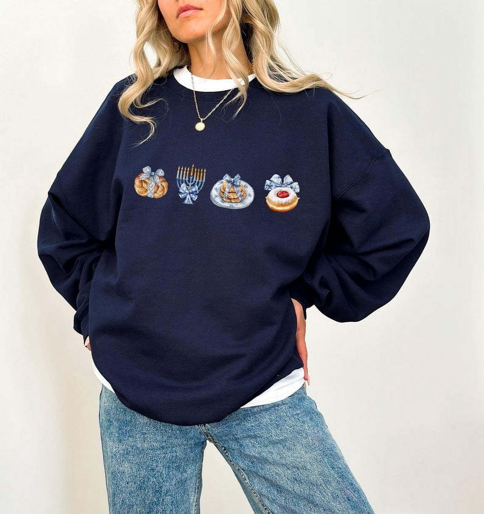 Coquette Hanukkah Sweater Coquette Bow Hanukkah Sweatshirt Hannukah ...