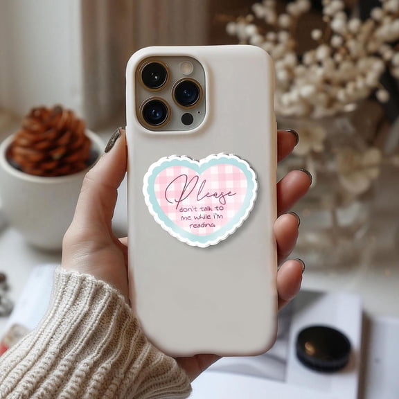 Coquette Heart Quote Phone Grip, E-reader Stand, E-reader Holder, E-reader case Accessories, Phone Holder Gift