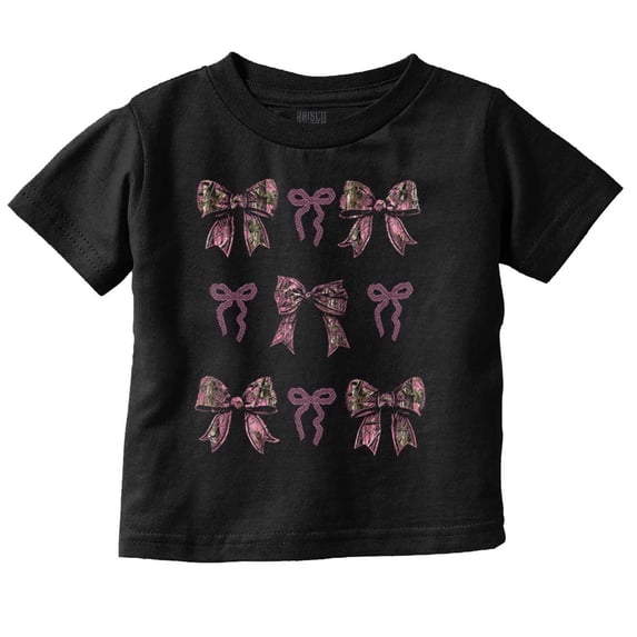 Coquette Hunter Camouflage Bows Toddler Little Girl Graphic Tee Shirt Brisco Brands 12M