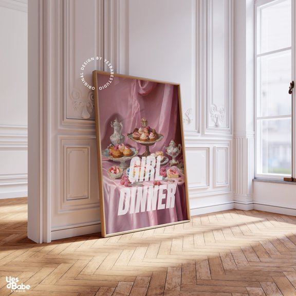Coquette Kitchen Decor, Rococo Art Print, Unframed Paper Poster 8x10in