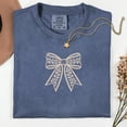 thumbnail image 1 of Coquette Lace Bow Shirt, Comfort Colors Cute Bow T-shirt, Lovely Gift for Women, Cute Mother Gift, Mother Day Gift, 1 of 6