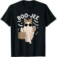 thumbnail image 1 of Coquette Leopard Ghost Coffee Boo-JEE Halloween Boujee Ghost T-Shirt Shirts, 1 of 3