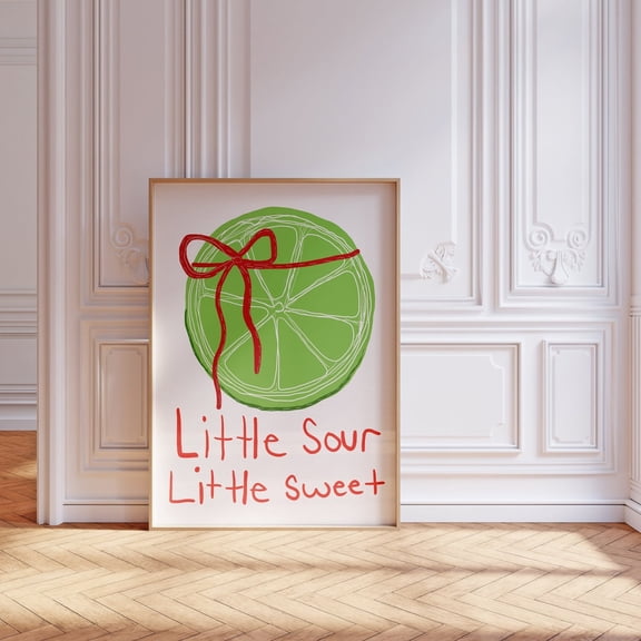 Coquette Lime Poster, It Girl Quote Wall Art, Unframed Paper Poster 8x10in