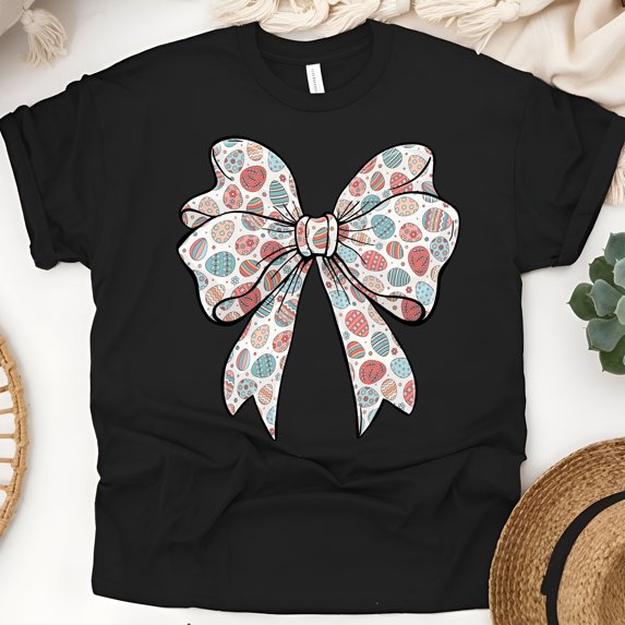 Women's Trendy Bow Graphic T-Shirt - Soft Cotton Casual Tee, Aesthetic Vintage-Inspired