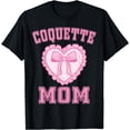 thumbnail image 1 of Coquette Mama Mom Mommy Mother's Day Cute Bow Heart Pink T-Shirt, 1 of 4