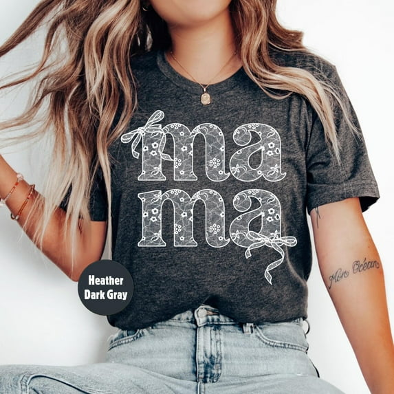 Coquette Mama Shirt, Coquette Bow T-Shirt For Mom, Mothers Day Gift, Girly Mama Outfit, Baby Shower Expecting, 2025 Mama Shirt Tshirt All Size S-5XL