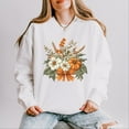 thumbnail image 1 of Coquette Orange Bow Fall Floral - Women's Lightweight Garment Dyed Sweatshirt, 1 of 14
