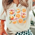 thumbnail image 1 of Coquette Orange Shirt, Orange Cottagecore T-Shirt, Trendy Aesthetic Fruit T-Shirt, Coquette Orange Bow Tee, Retro Summer Coquette Shirts, 1 of 5