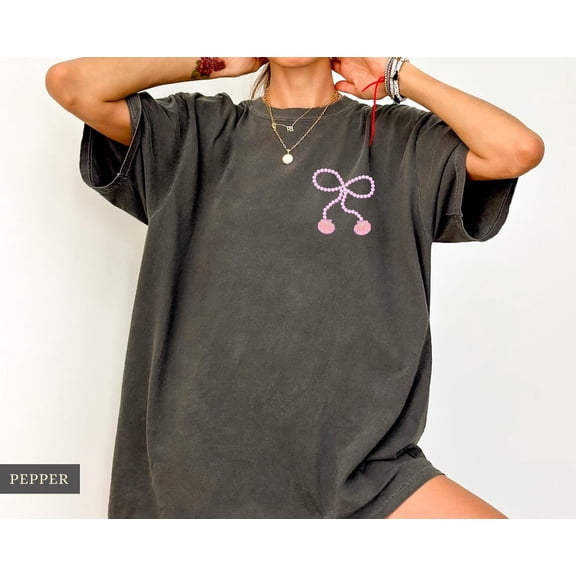 Coquette Pearl Bow Shirt, Summer Seashell, Girly Pink Trendy, Preppy Coastal shirt, Pink Clam shell, Summer Vibes Tee, Starfish Clam t-shirt, F5382 All Size S-5Xl