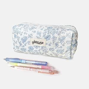 SGWQBDN Coquette Bow Pencil Case - Cute Pink Checkered Quilted Pen Bag For Women & Girls - View #3