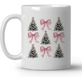 thumbnail image 1 of Coquette Pink Bow Christmas Tree Coffee Mugs, Merry Christmas Ceramic Coffee Mug, Pink Xmas Coffee Cup, Christmas Holiday Drinking Party Mugs for Table Decortaions, 11oz Ceramic Cup White, 1 of 6