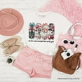 thumbnail image 1 of Coquette Pink Christmas T‑Shirt, It's The Most Wonderful Time Of The Year Vintage Tree, Reindeer, Santa and Snowman Tee, 1 of 8