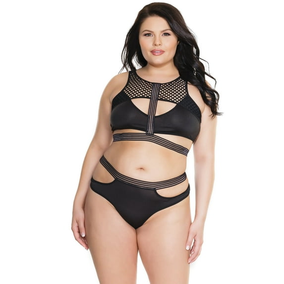 Coquette - 7210X - Diva Bra And Panty - BLACK