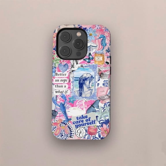 Coquette Preppy Collage Bow Aesthetic Phone Case, Girly Cute Design iPhone 17 16 15 14 13 12 11 Pro Max