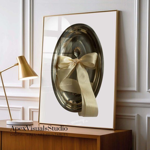 Coquette Preppy Contemporary Decorative Design Statement Accent Interior Display Visual Feature Wall Art