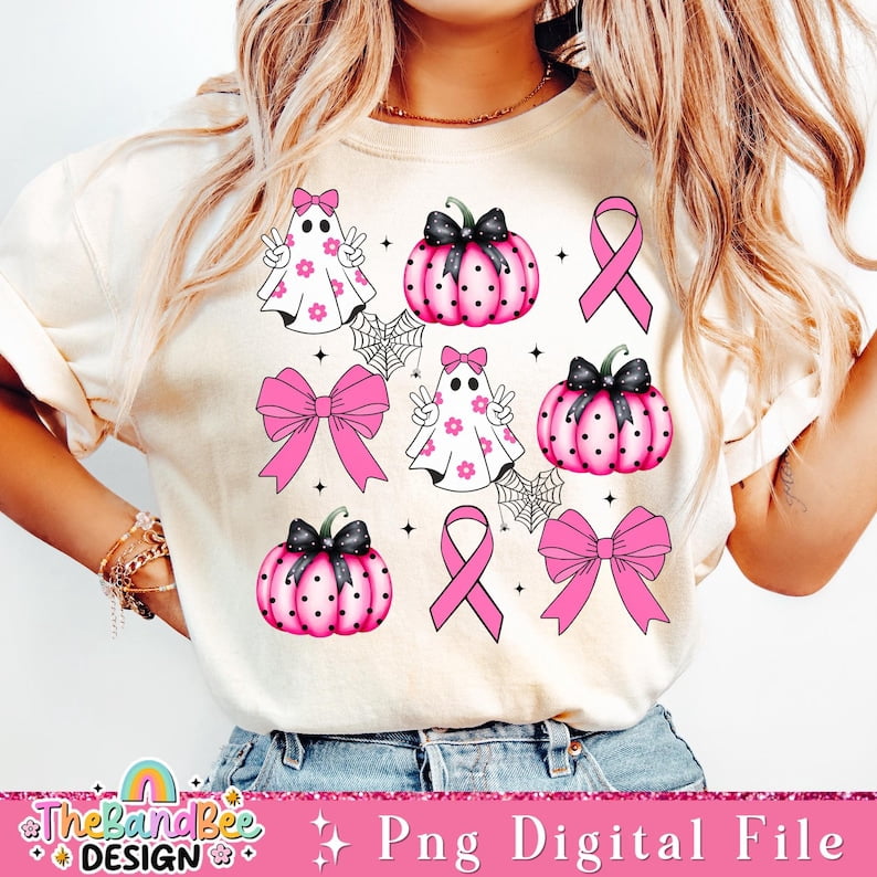 Breast Cancer Pumpkin- Graphic T-shirt