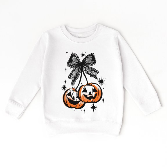 Coquette Pumpkin Cherries - Toddler Graphic Sweatshirt and Youth Graphic Sweatshirt
