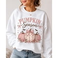 thumbnail image 1 of Coquette Pumpkin Season Sweatshirt, Cute Halloween Sweatshirt, 1 of 6