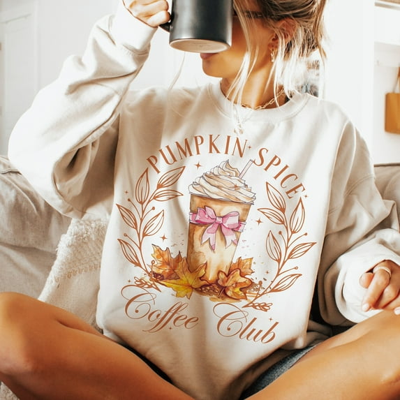 Coquette Pumpkin Spice Sweatshirt, Trendy Fall Pullover, Autumn Aesthetic Sweatshirt, Cozy Pumpkin Patch Outfit