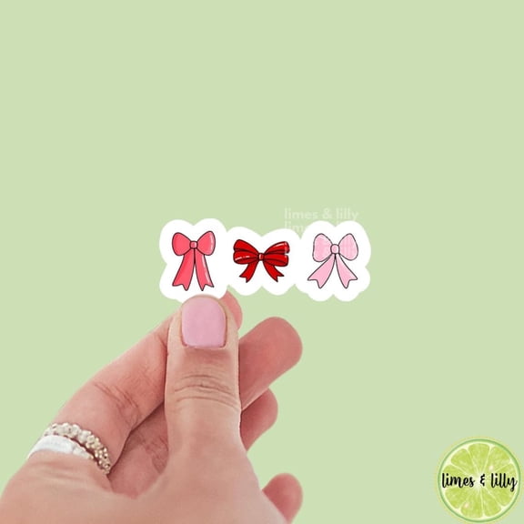 Coquette Red Bows Sticker