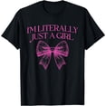 thumbnail image 1 of Coquette Ribbon Bow Downtown Vanilla Girl Aesthetic y2k Pink T-Shirt, 1 of 4
