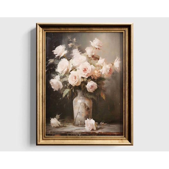 Coquette Rose Wall Art Print, Floral Decor