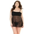 thumbnail image 1 of Coquette - 2534 - Ruffle Baby Doll - BLACK, 1 of 2