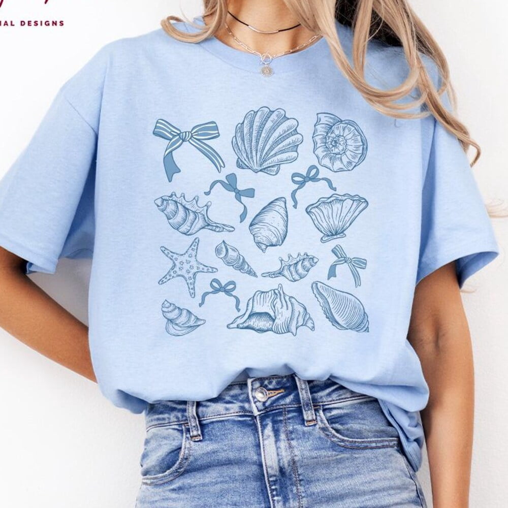 Seashell Short Sleeve Shirt - Light Sea main image 0