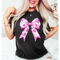 thumbnail image 1 of Coquette Shirt, Toile De Jouy Pink Bow Tshirt, Coquette Girl Shirt, Feminine Floral Bow Crewneck, Floral Ribbon Soft Girl, Girl Cool Shirt, Full Size S-5XL, 1 of 5