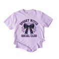 thumbnail image 1 of Coquette Spooky Witch Social Club - Women's Garment Dyed Graphic T-Shirt, 1 of 14
