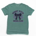 thumbnail image 1 of Coquette Spooky Witch Social Club - Women's Garment Dyed Graphic T-Shirt, 1 of 14