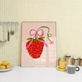 thumbnail image 1 of Coquette Strawberry Poster, Colorful Wall Art, Kitchen Print, Colorful Print, Wall Art, Modern Wall Decor, 16x24 UNFRAMED, 1 of 2
