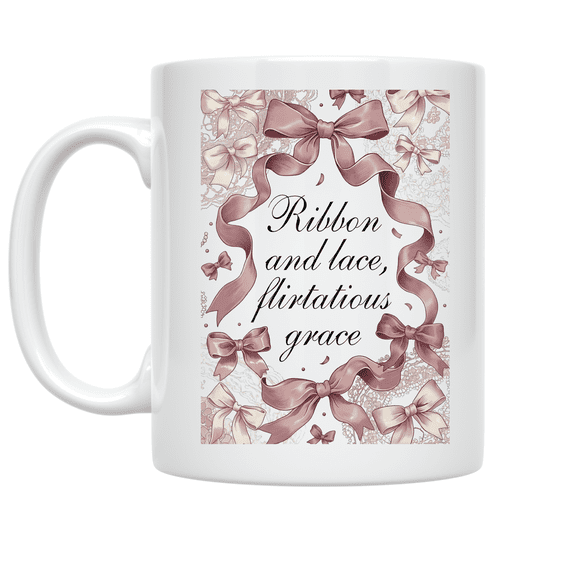 Coquette Style Art - Aesthetic Enthusiast - 11 oz Ceramic Coffee Mug