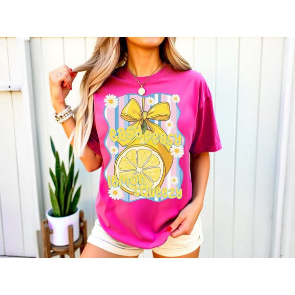 Coquette Summer Lemon Shirt, Girly Summer Shirt, Easy Peasy Lemon Shirt, Lemon Shirt , Summer Lemon Shirt