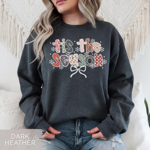 Coquette Sweatshirt: Grandmillenial Lace Doodle 'Tis The Season Sweater Tshirt All Size S-5XL