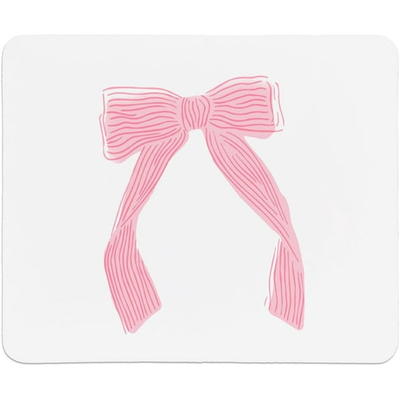 Coquette Trendy Pink Bow Desk Mat Mouse Pad,Preepy Mouse Pads for Desk Accessories Office Gaming Working,Gifts for Girls Women Female Friends,9x8 inches