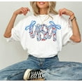 thumbnail image 1 of Coquette USA T-shirt, 4th of July T-shirt Women, Stars Stripes USA Flag T-shirt, Floral Patriotic T-shirt, Labor Day T-shirt., 1 of 5