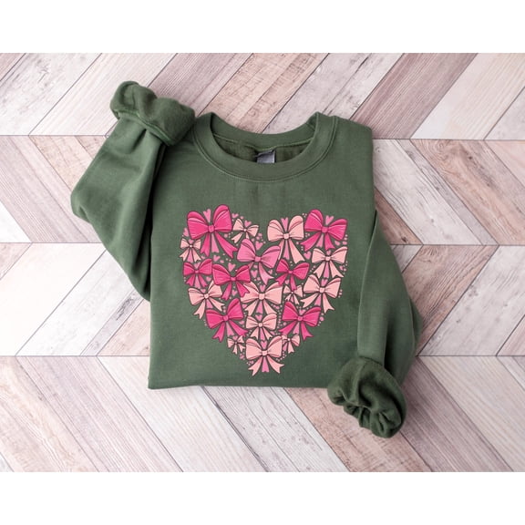 Coquette Valentine Heart Bow T-Shirt, Retro Valentine Shirt, Valentines day Bow Shirt, Coq