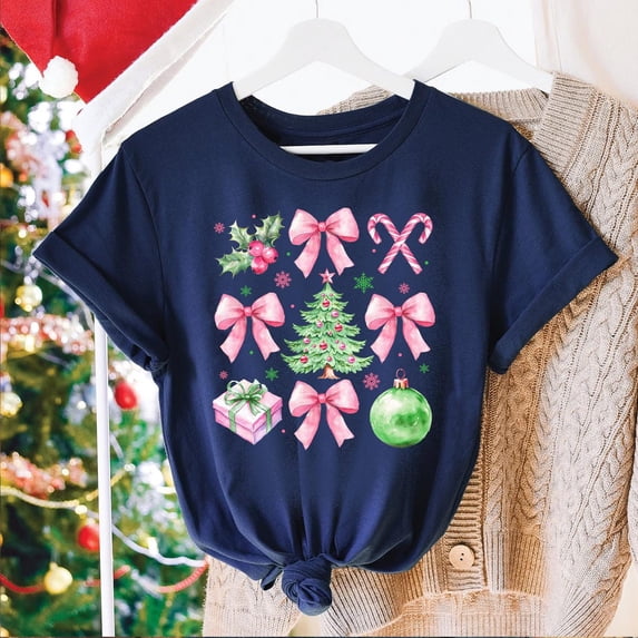 Sweat-shirt De Noël Coquette à Nœud Rouge - Tendance Père Noël - Taille XS Unisexe - Marque PINEHART
