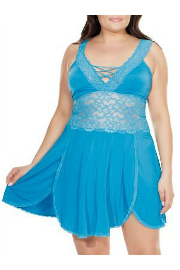 Womens Plus Size Tulip Skirt Babydoll Set Style-7230X