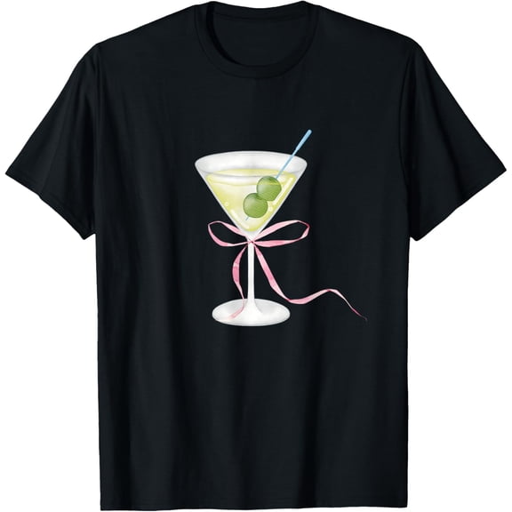 Coquette bow with Martini Coquette aesthetic T-Shirt