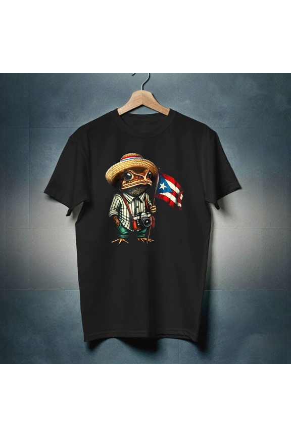Coqui Frog Puerto Rico Flag Taino Boricua Island Pride Unisex T-Shirt up to size 5XL