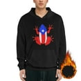 thumbnail image 1 of Coqui Puerto Rico Taino Plain Men's Fleece Hoodie Long Sleeve Casual Pullover Hooded Sweatshirt Fashion Drawstring Pullover Hoodie with Pocket Medium, 1 of 5