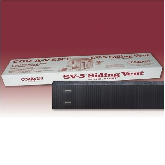 Cor-A-Vent SV-5 Rainscreen Siding Vent (4' Long Sections with 15 Pieces ...