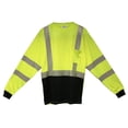 thumbnail image 1 of Cor-Brite Class II T-Shirt Lime Birdseye Mesh Long Sleeves Silver Reflective, 1 of 3