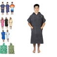 thumbnail image 1 of COR Surf Poncho Changing Towel Robe with Hood and Front Pocket | Thick Quick Dry Microfiber Wetsuit Poncho Towel for Surfing Beach Pool Swim (Large Dark Gray), 1 of 7