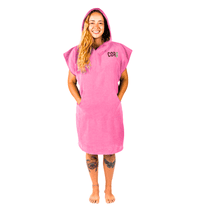 Cor Surf Poncho Changing Towel Robe with Hood and Front Pocket, Doubles Up As A Beach Towel and Blanket, Made of Quick Dry Microfiber (Medium - Pink)…