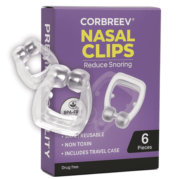 CorBreev Anti Snoring Devices - Silicone Magnetic Anti Snoring Nose Clip, Snoring Solution